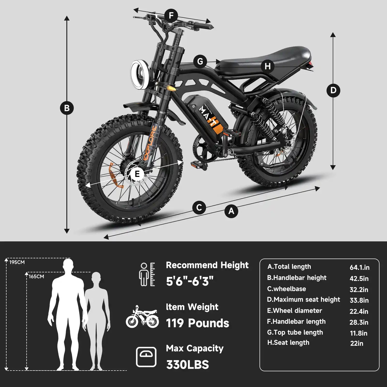 MA Full Suspension ebike for Adults Shipping Fee - Hikeep ebike