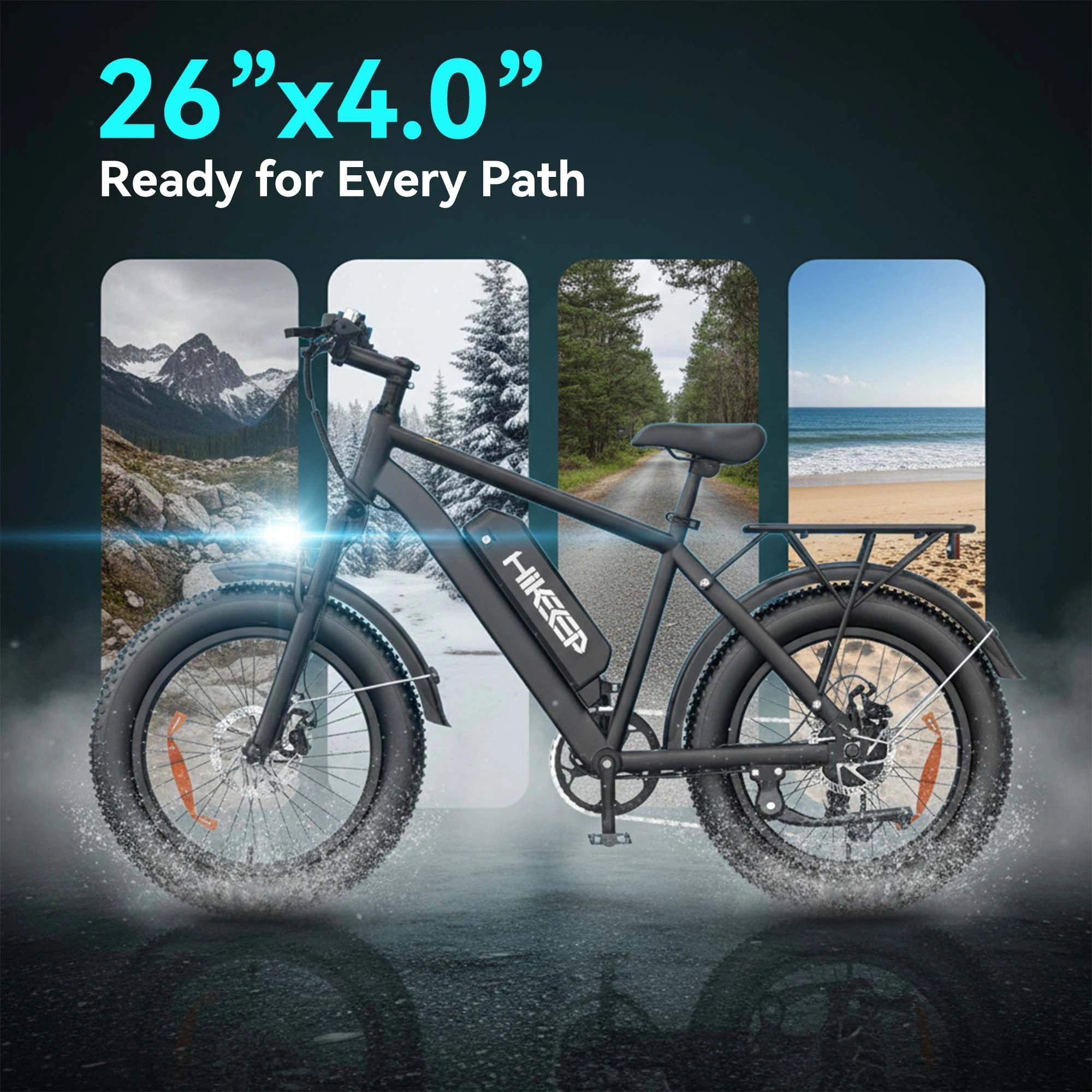 Hikeep Elf Pro 26” Fat Tire Electric Bike for Adults