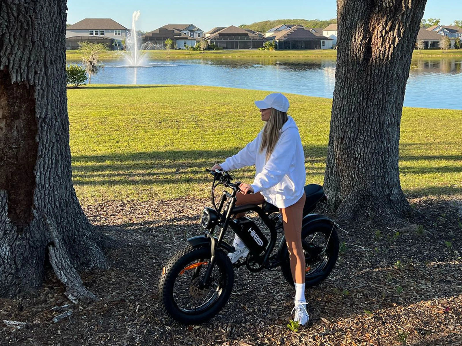 Hikeep K6 all-terrain electric bike with 20"x4.0" fat tires, 1500W motor, and full suspension in black