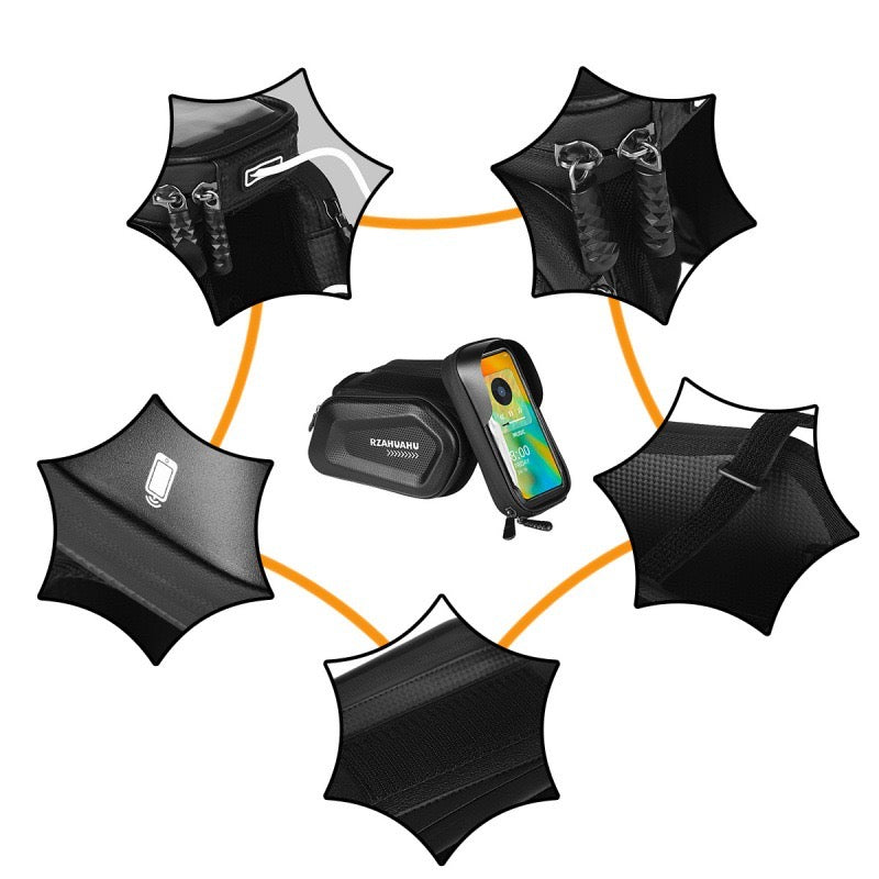 Multi-functional hard shell bag Mobile phone holder - Hikeep ebike