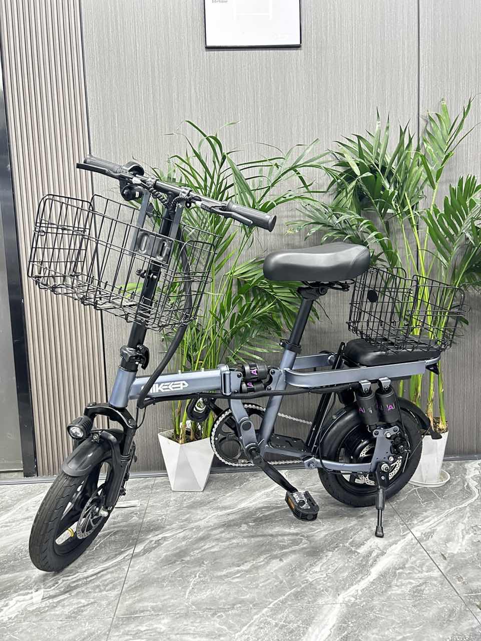 With hook Steel Folding Vegetable Basket Storage Bin - Hikeep ebike