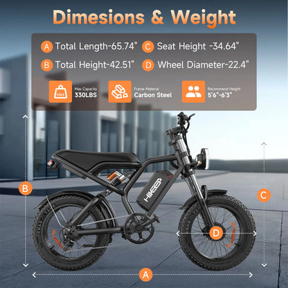 HiKeep K6 All-Terrain Ebike – Comes with a FREE Gift Pack Worth $196 - Hikeep ebike