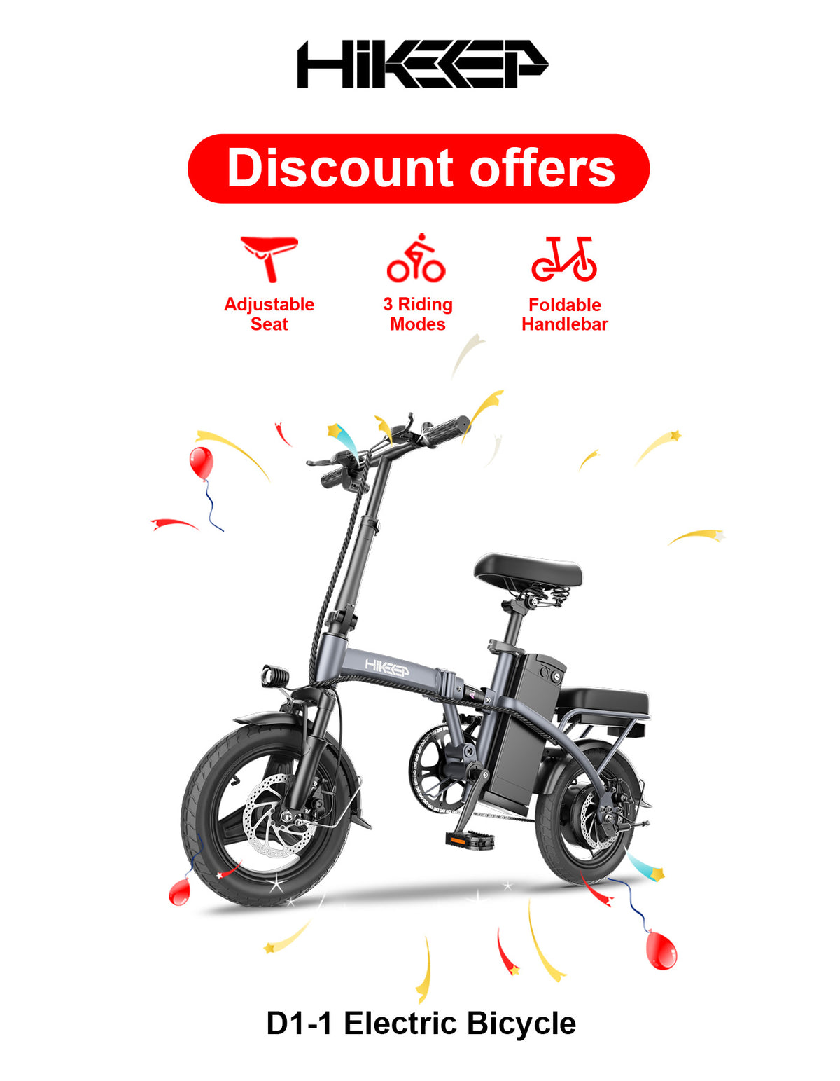 Hikeep Accessory Long-Range & Powerful Motor Electric Bicycle | Hikeep Electric Bikes ...