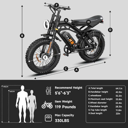 MA Full Suspension ebike for Adults Shipping Fee - Hikeep ebike