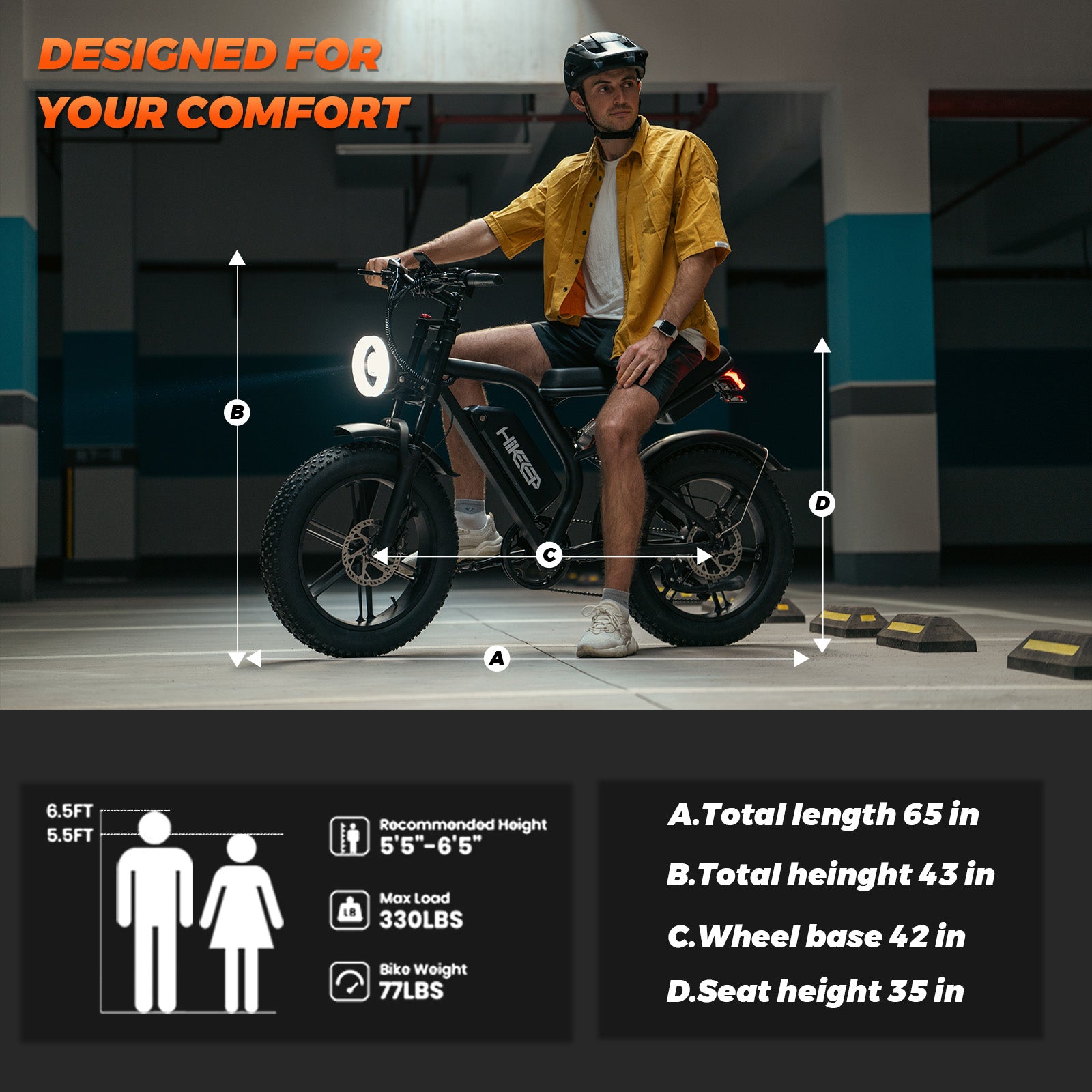 HiKeep K6-G  Black 48V/15Ah Electric Bike