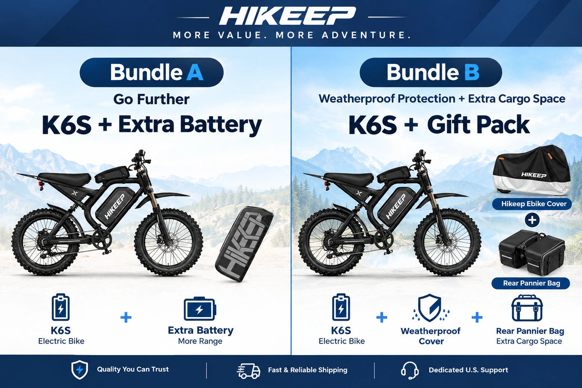 Hikeep K6S  Electric Dirt Bike With Extra Battery + Accessories - Hikeep ebike