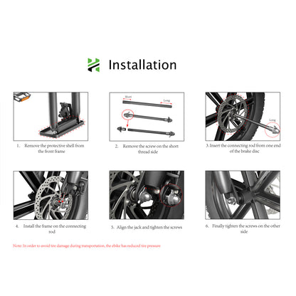 K6-L-Front Wheel Axle - Hikeep ebike