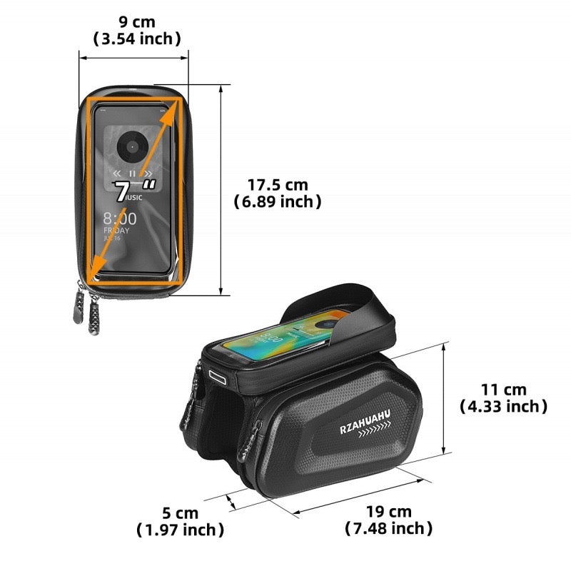 Multi-functional hard shell bag Mobile phone holder - Hikeep ebike
