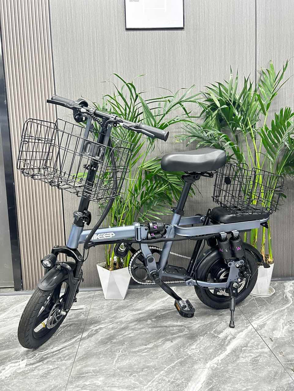 With hook Steel Folding Vegetable Basket Storage Bin - Hikeep ebike