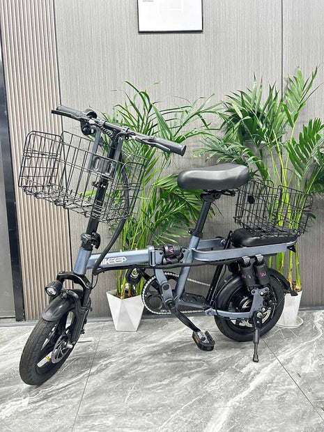 With hook Steel Folding Vegetable Basket Storage Bin - Hikeep ebike