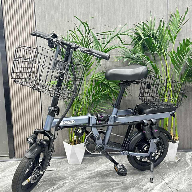 With hook Steel Folding Vegetable Basket Storage Bin - Hikeep ebike