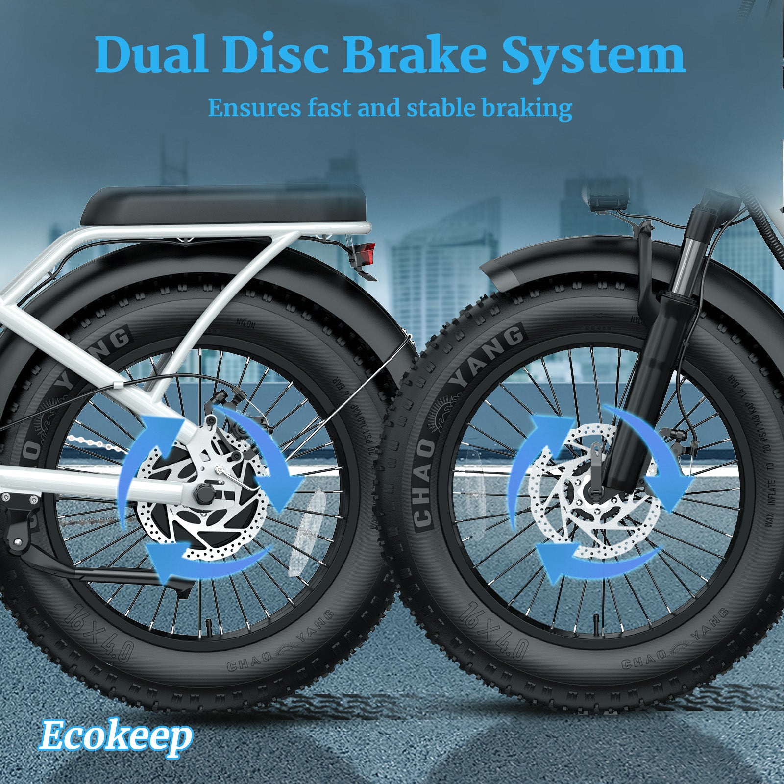 Ecokeep Folding Electric Bike 48V for Adults 28 mph 500W Commuter City Ebikes - Hikeep ebike