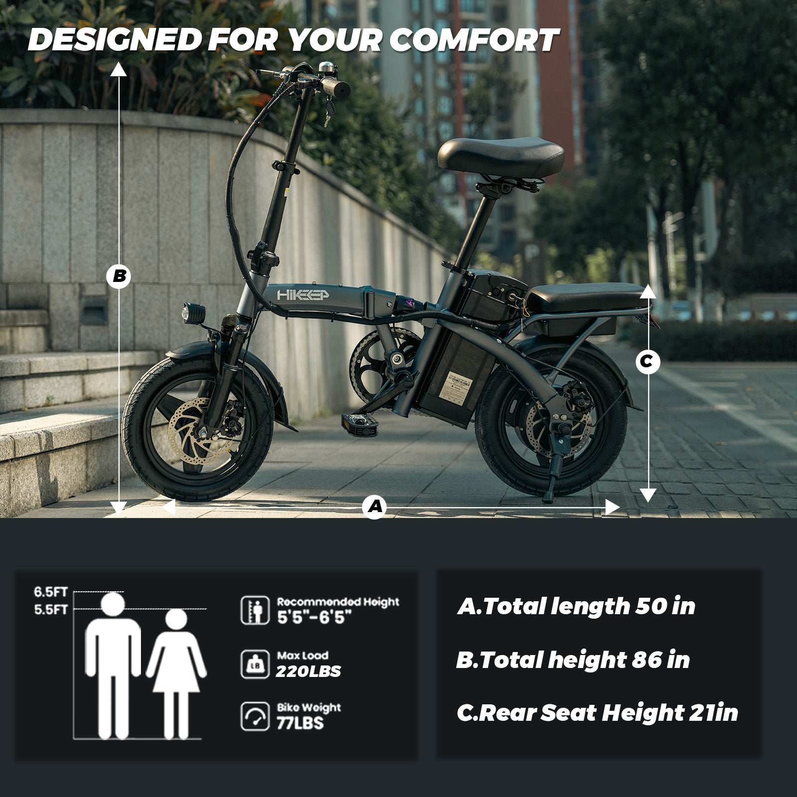 HiKeep D1  Foldable Electric Bike 48V 10Ah - Hikeep ebike