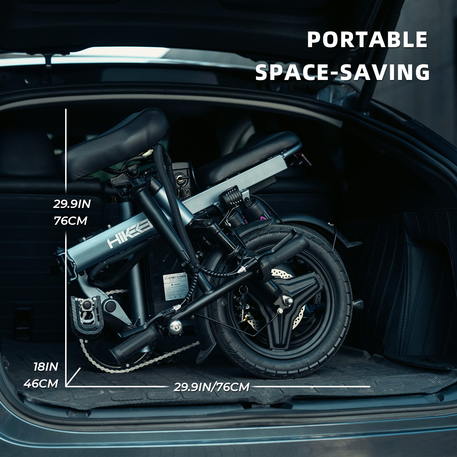 HiKeep Ebike DJ-6 Folding Electric Bike Grey 48V 13AH - Hikeep ebike