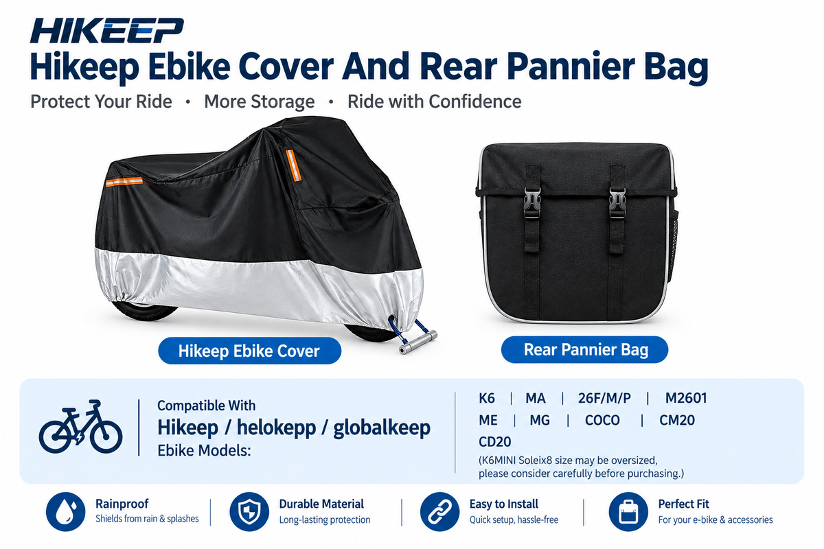 Hikeep Ebike Cover And Rear Pannier Bag